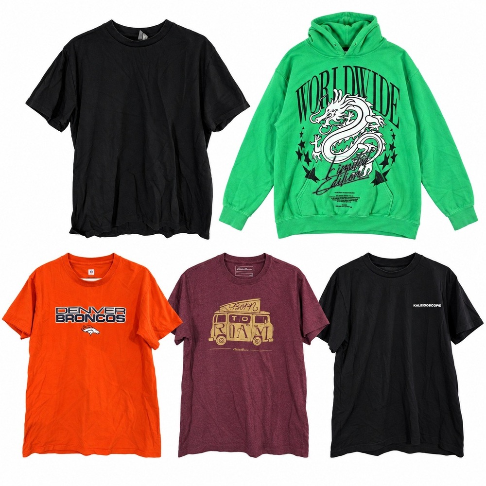 Mixed Brands Lot of 5 Men's M Tops ASOS Boohoo Hoodie Graphic T-Shirts